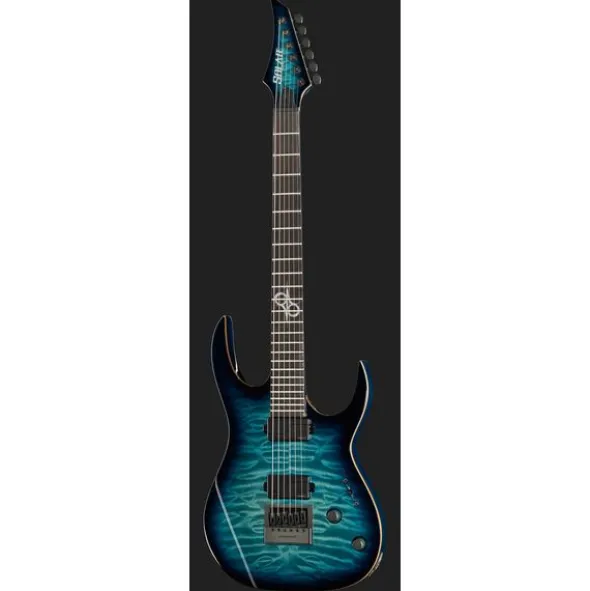 Solar Guitars S1.6AQOB Quilted Ocean Blue Br