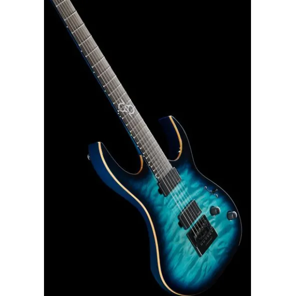 Solar Guitars S1.6AQOB Quilted Ocean Blue Br