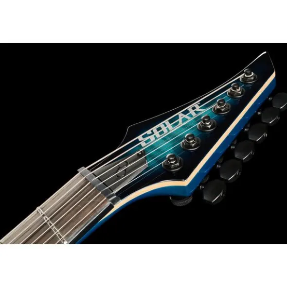 Solar Guitars S1.6AQOB Quilted Ocean Blue Br
