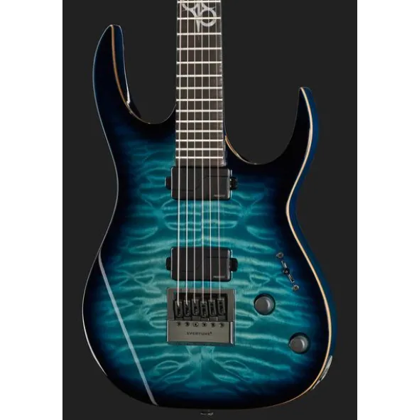 Solar Guitars S1.6AQOB Quilted Ocean Blue Br
