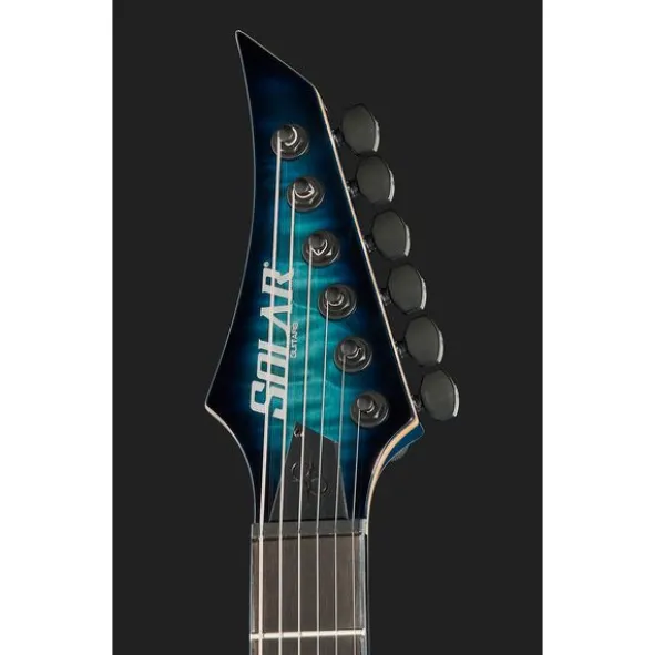 Solar Guitars S1.6AQOB Quilted Ocean Blue Br