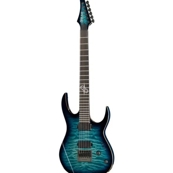 Solar Guitars S1.6AQOB Quilted Ocean Blue Br