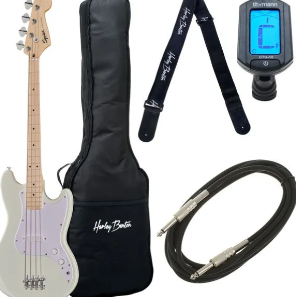Squier Sonic Bronco Arctic Whi Bundle