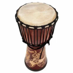 Terre Djembe Carved Dragon 50cm