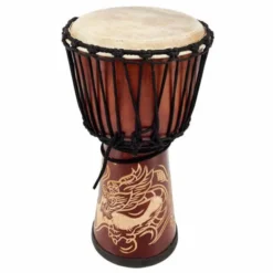 Terre Djembe Carved Dragon 50cm