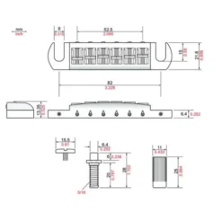 TonePros AVT2P N Wraparound Bridge