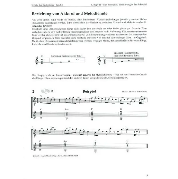 Weinberger Musikverlag Schule der Rockgitarre 2
