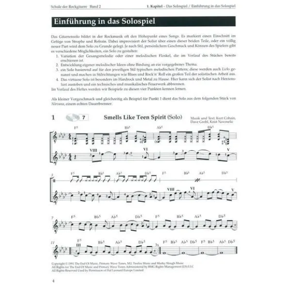 Weinberger Musikverlag Schule der Rockgitarre 2