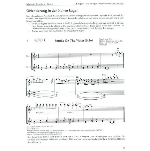 Weinberger Musikverlag Schule der Rockgitarre 2