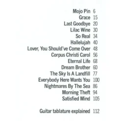 Wise Publications Jeff Buckley Grace