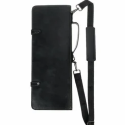 Zultan Leather Stick Bag Black
