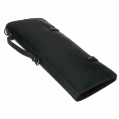Zultan Leather Stick Bag Black