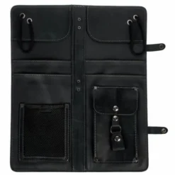 Zultan Leather Stick Bag Black