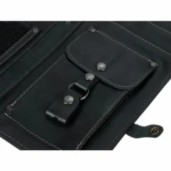 Zultan Leather Stick Bag Black